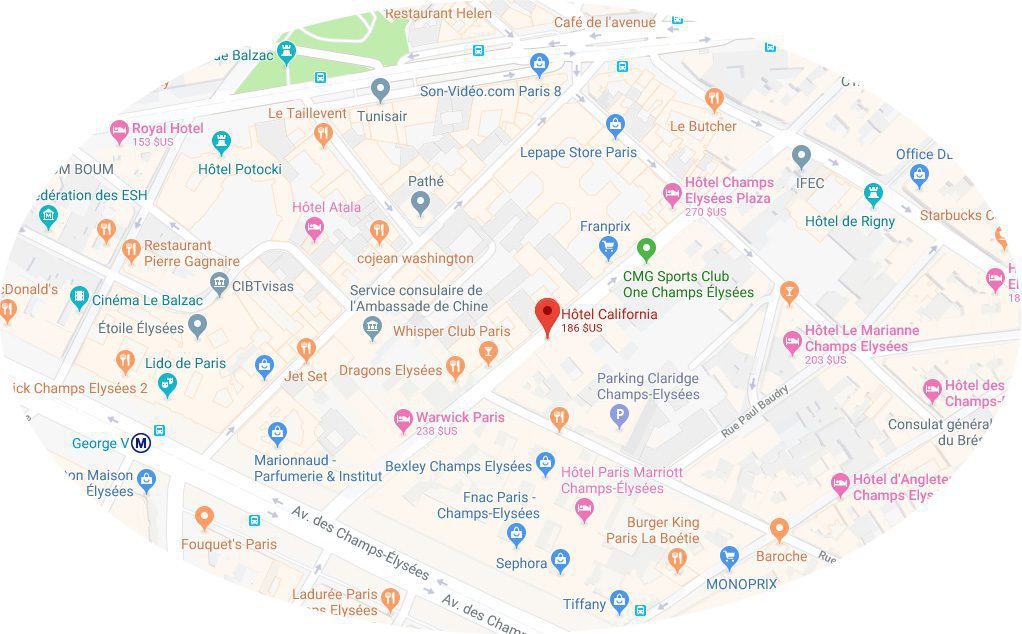hotel-california-champs-elysees-paris-01 - LeFrancophile Californie Champs Elysées